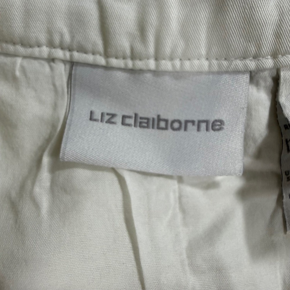 VTG Liz Claiborne Beach Umbrella Skirt Women 6 White Retro Coastal Preppy Summer - Picture 10 of 13